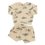 Oh Baby! Fish Spring Charlie Sweatshirt and Short Set