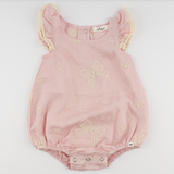 Oh Baby! Embroidery Bows Flutter Bubble (Dusty Pink)