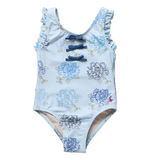 Pink Chicken Sylvie Bow Suit - Blue Floral