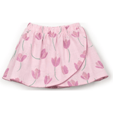 Play Up Girls Printed Woven Tunic and Skort Set (Pink Floral)