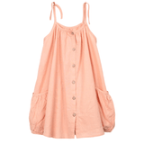 Play Up Girls Printed Woven Dress (Peach)