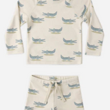 Rylee + Cru Boys Rashguard Set Alligators