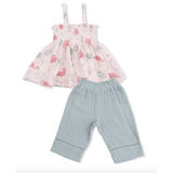 Angel Dear Flamingos - Smocked Top & Smocked Waist Pants