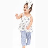 Angel Dear Belle Rosette Dot - Peplum Tank with Smocked Waist Pant