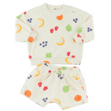 Oh Baby! Charlie Sweatershirt + Terry Shorts Set (Snack Time Fruits)