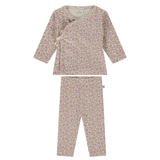 Babyface Baby Girls L/S Kimono Tee and Pant Set (Floral)