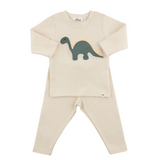 Oh Baby! Dino Forest Green 2pc Set (Natural)