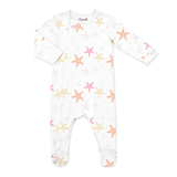 Coccoli Starfish on Cream Zipper Footie