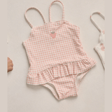 Rylee + Cru Tori Skirted One Piece Bathing Suit (Petal Gingham)