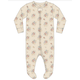 Zip Long Sleeve Sleeper Footie Floral Bouquet