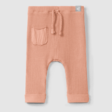 SNUG Scallop Collar L/S Top + Ribbed Leggings - Pink