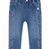 Babyface Baby Girl Floral Sweater + Embroidered Jeans