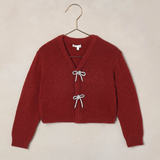 Nora Lee Bow Cardigan - Ruby
