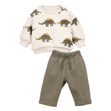 Play Up Dino Fleece Sweater and Flame Rib Trousers
