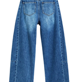 Tractr Destructed Barrel Crop Jeans