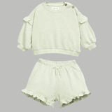 Play Up Fleece Sweater & Shorts (Lemony Green)