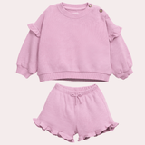 Play Up Fleece Sweater and Shorts Set (Bubblegum Pink)