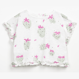 Play Up Printed Jersey Strawberry T-Shirt and Shorts - Big girl