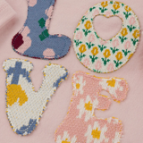 Oh Baby Quilted Love Stacked Applique L/S 2pc Set (Dusty Pink)