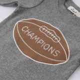 Oh Baby! Football Patch L/S 2pc Set (Coal)