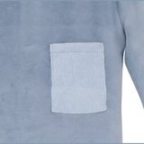 Coton PomPom Footie - Square Pocket (Forever Blue)