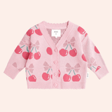 Huxbaby Cherry Pie Scalloped Knit Cardi