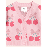 Huxbaby Cherry Pie Scalloped Knit Cardi