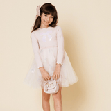 Petite Hailey Opal Bow Tutu Dress (Pink)
