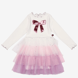 Petite Hailey Bow 3 Layered Tutu Dress