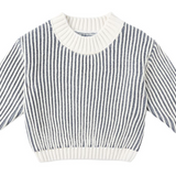 Quincy Mae Relaxed Knit Sweater & Chunky Knit Pant (Ocean)