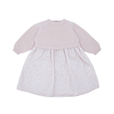 Li & Me Aila Knit Woven Dress (Light Leopard Pink)