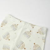 Rylee + Cru Organic Long Sleeve Pajama Set - Hanukkah (Ivory)
