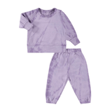 Paige Lauren Eco-Fleece Tie Dye Loungewear Set (Lavender)