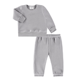 Paige Lauren Eco-Fleece Sweatshirt and Sweatpant Loungewear Set (Gray)