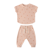 Quincy Mae Terry Tee + Pant Set (Polka Dot)