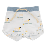 Oh Baby! Surfing Dog Malibu Rashguard and Board Short Set