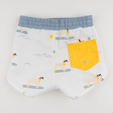 Oh Baby! Surfing Dog Malibu Rashguard and Board Short Set