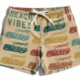 Pink Chicken Boys Swim Trunk Beach Vibes