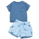 Play Up Blue Jersey Tee and "Sun is Life" Short Set