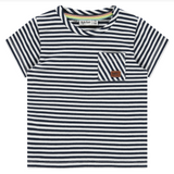 Babyface Baby Boys Striped Tee + Short Set (Heavy Blue)
