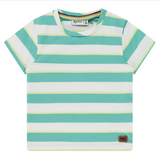 Babyface Baby Boys Striped Green Tee + Green Short Set