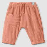 Snug Jacquard Knitted Sweater + Wide Corduroy Pants - Pink