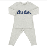 Oh Baby! Denim Dude Ribbed Applique L/S Set