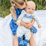 Oh Baby! Denim Dude Ribbed Applique L/S Set