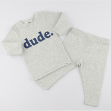 Oh Baby! Denim Dude Ribbed Applique L/S Set