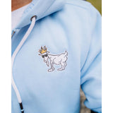 GOAT USA Sherpa-Lined Full-Zip Hooded Sweatshirt - Carolina Blue