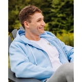 GOAT USA Sherpa-Lined Full-Zip Hooded Sweatshirt - Carolina Blue