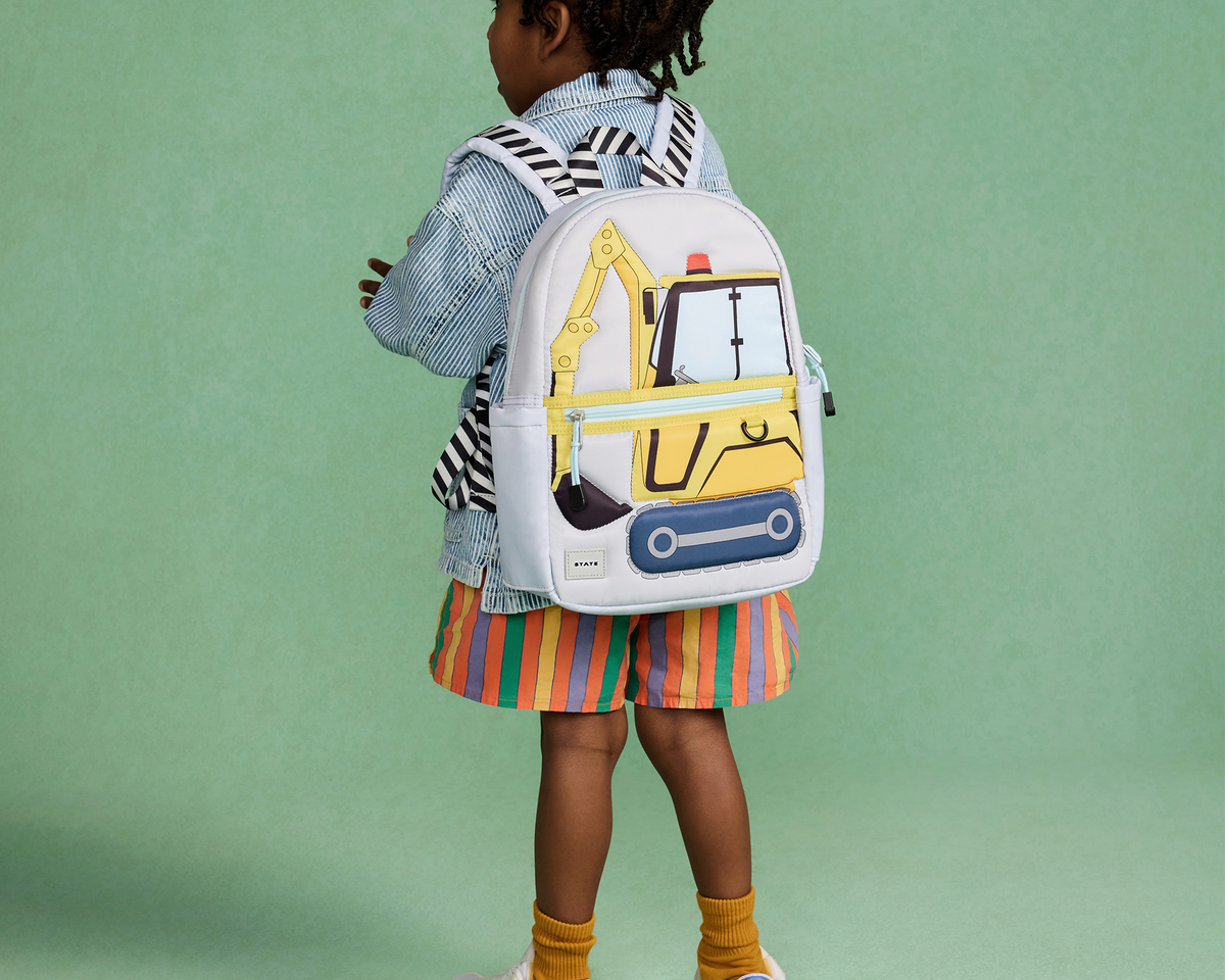 building block mini backpack LEGO Brick in Yellow AIA Design Shop 45% recycled materials Hirioo Colorful Building Blocks Canvas
