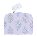 Pink Chicken Nesting Box Baby Take Home Set - Lavender Bouquet Floral Blockprint