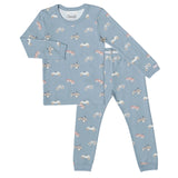 Coccoli L/S Modal Pajama Toy Race Car - Steel Blue